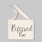 Ritzy Rose Reserved Row Sign - Black on 11x8in Ivory Linen Cardstock with Ivory Ribbon